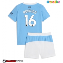 Otroške Nogometnih dresov Manchester City Rodri Hernandez #16 Domači 2025-26 Kratki rokavi (+ hlače)